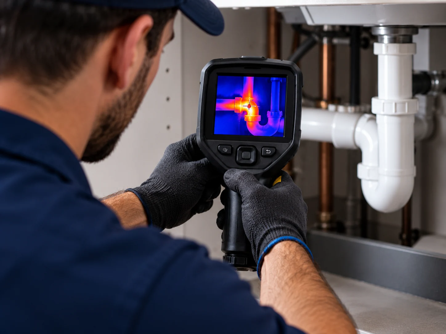 Leaks beneath the bench — illustrative plumbing concept